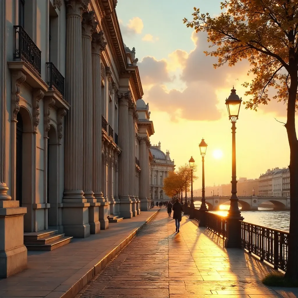 Golden Hour in Paris: Neoclassical Splendor