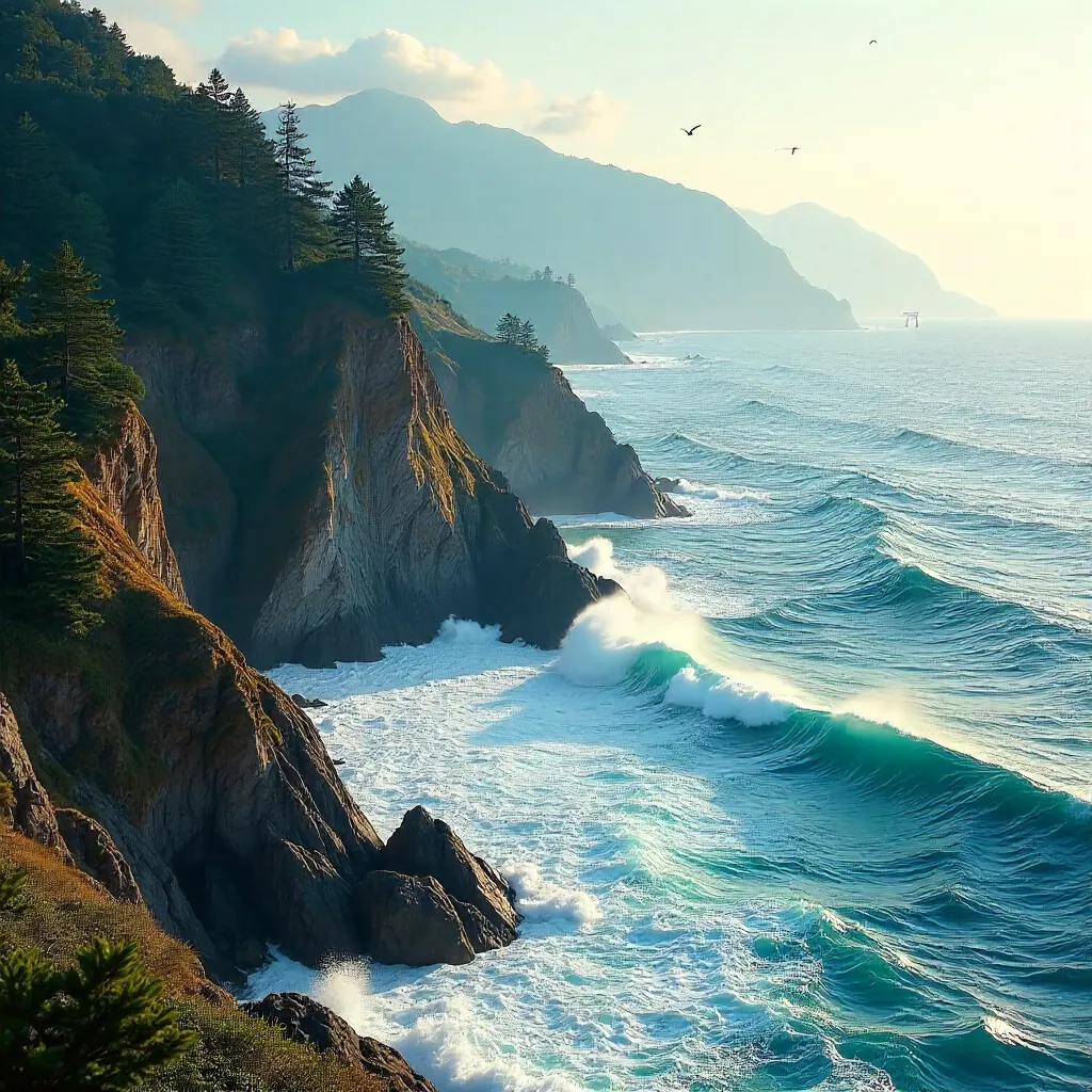 Cliffside Majesty: Wakayama Coastline at Dawn