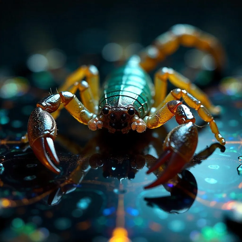 Photorealistic Scorpion in a Kaleidoscope