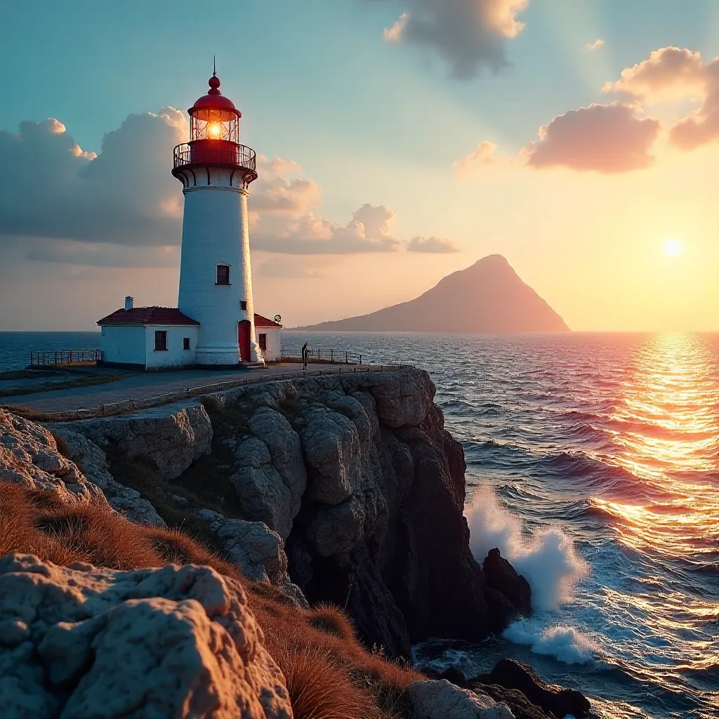 Europa Point Lighthouse at Golden Hour