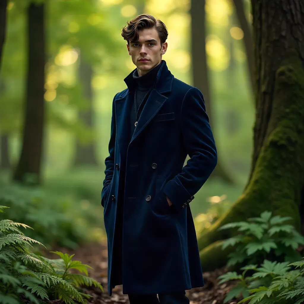 Elegant Forest Fashion Portrait