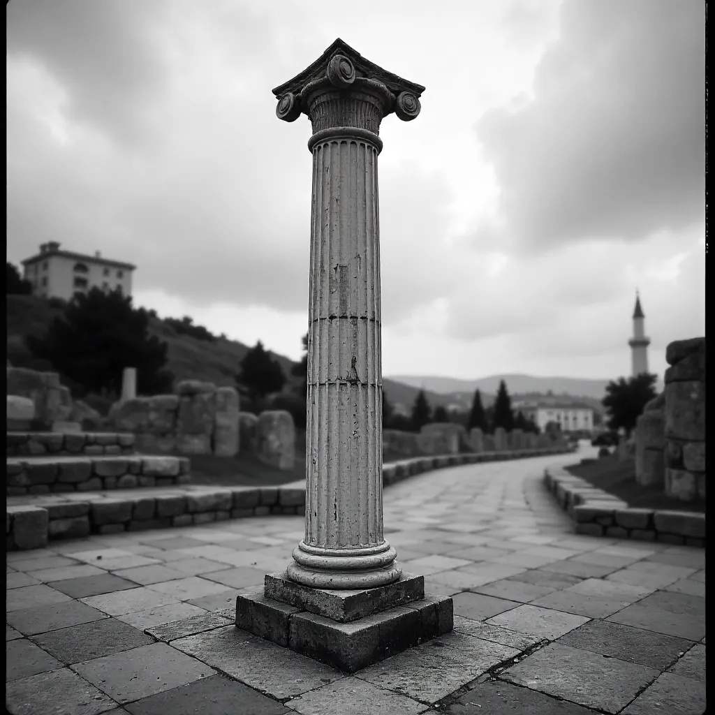 Monochrome Roman Column in Antalya