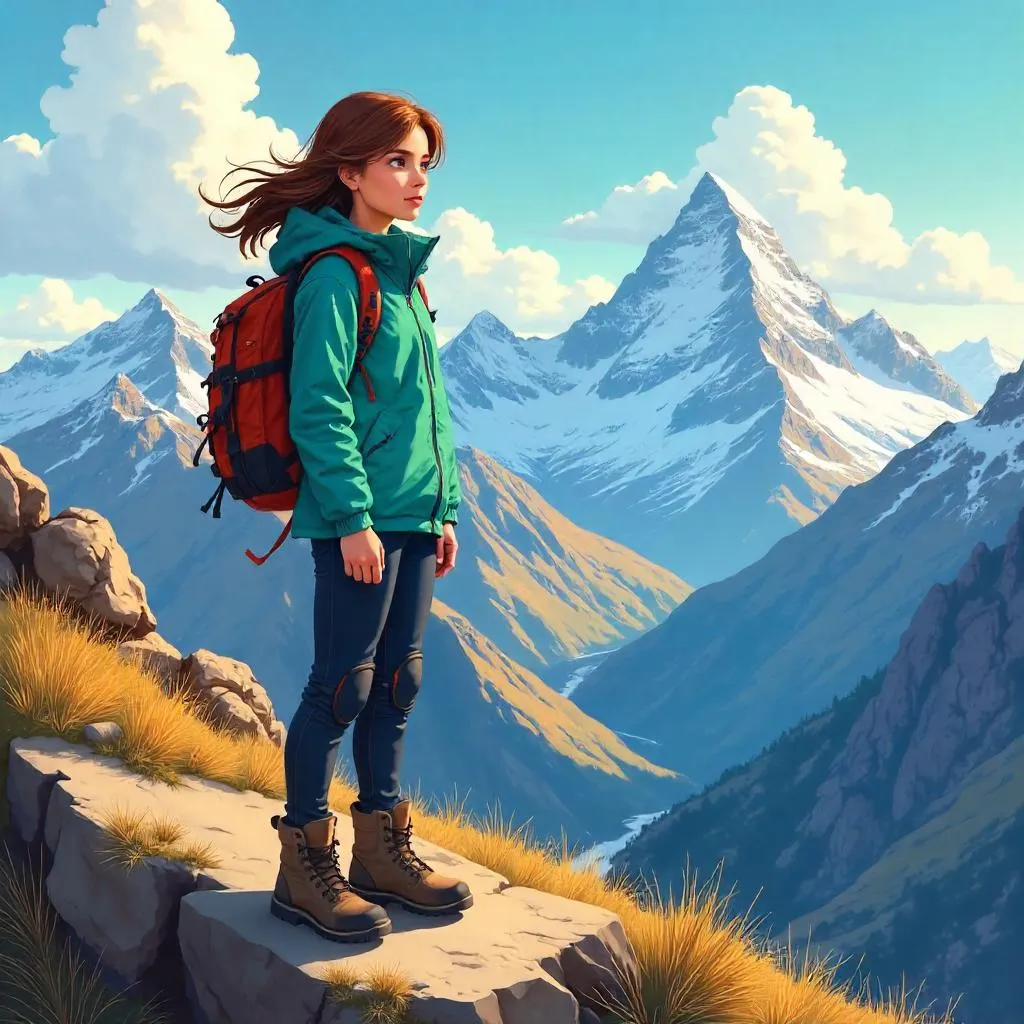 Anime Mountain Wanderer: Woman in the Peaks