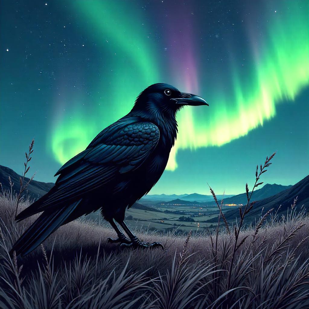 Raven of the Aurora Fields