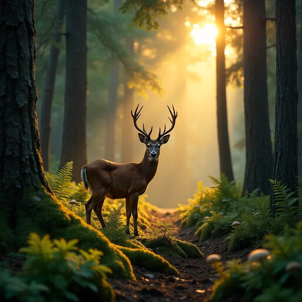 Forest Glance at Golden Hour