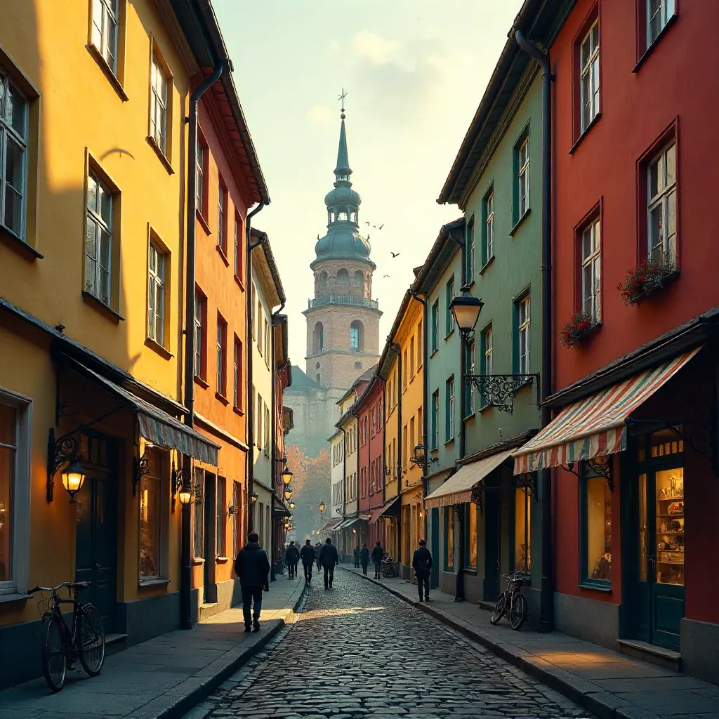 Vibrant Facades in Stockholm's Gamla Stan
