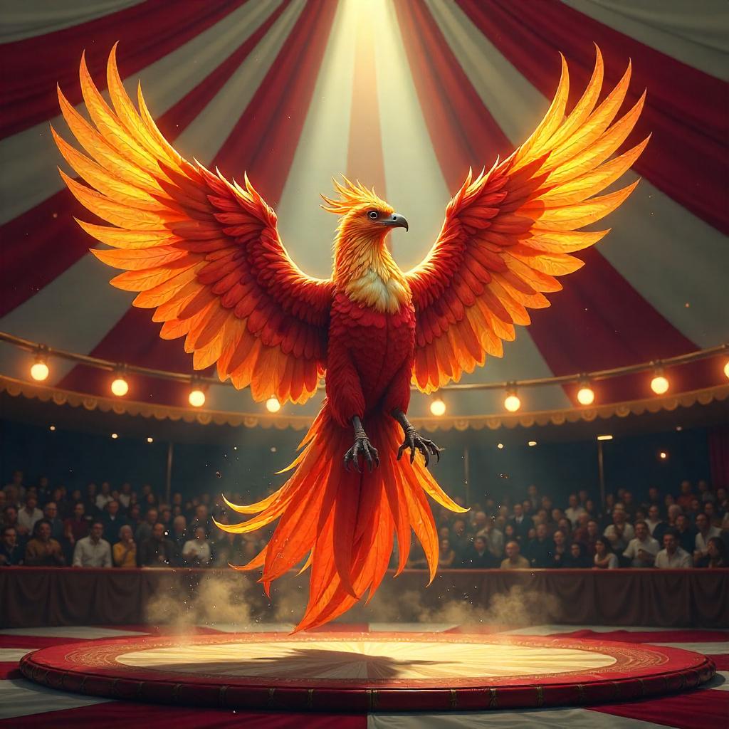 Phoenix in a Circus Tent - Digital Art