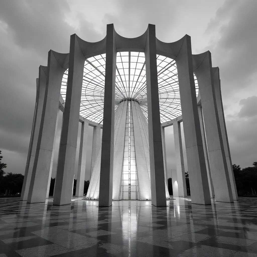 Monochrome Brilliance: Brasília Cathedral