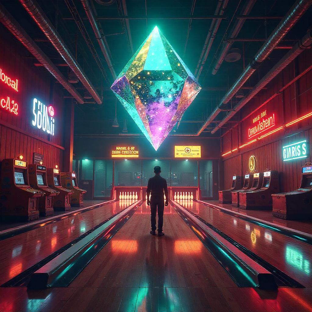 Soul Gem in a Neon Bowling Alley - Concept Art