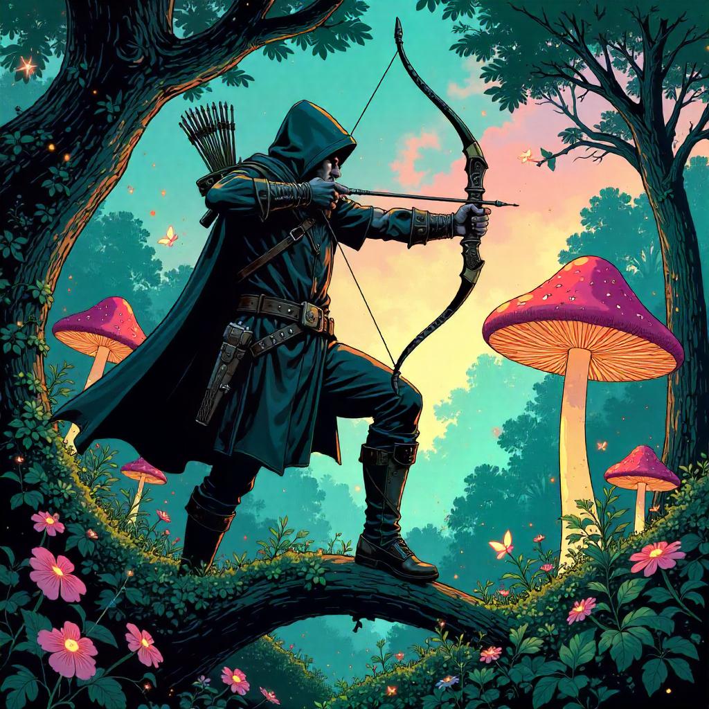 Hunter in a Fairy Wonderland - Comic Book Style