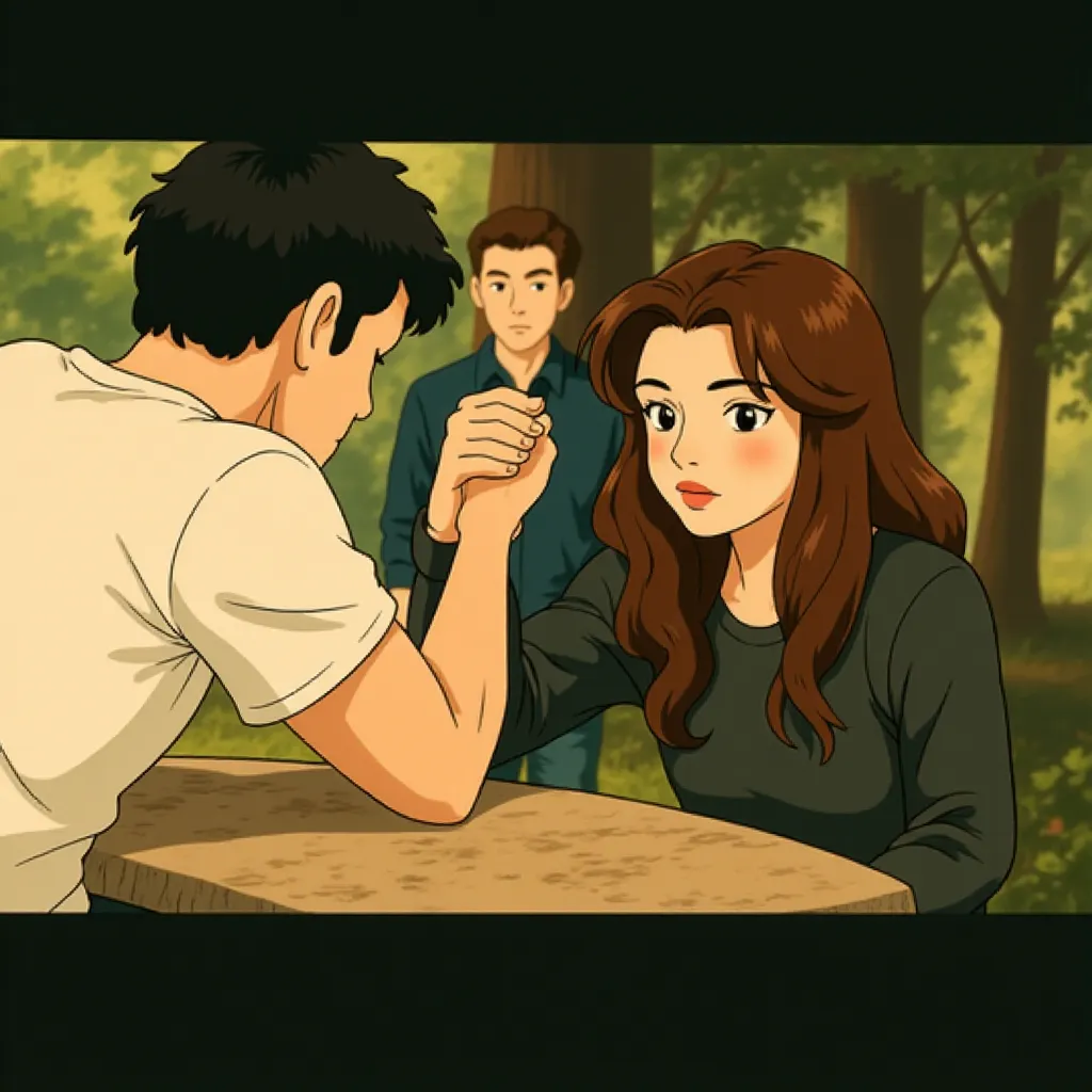 Kristen Stewart, Robert Pattinson, and Kellan Lutz in The Twilight Saga: Breaking Dawn - Part 2 (2012) - Anime style