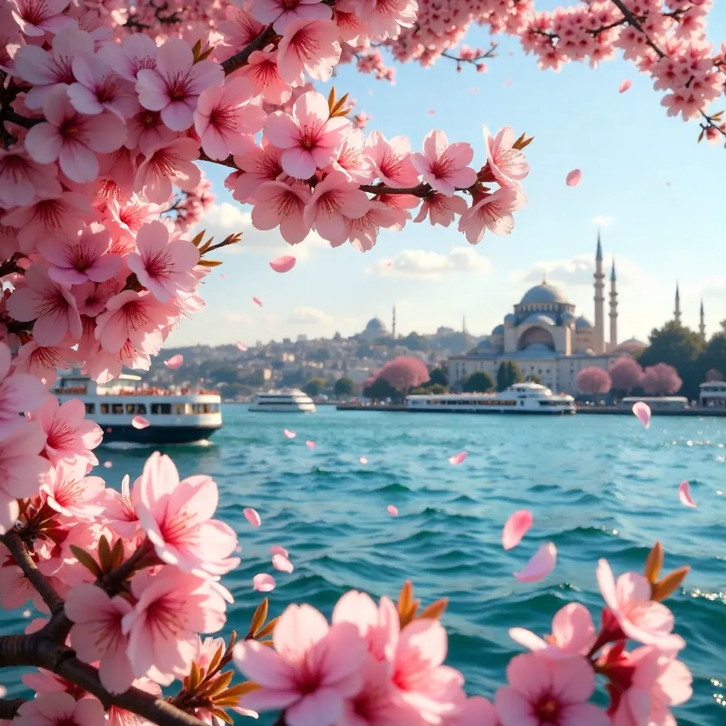 Cherry Blossoms Over Istanbul: Blooming Blush in the City