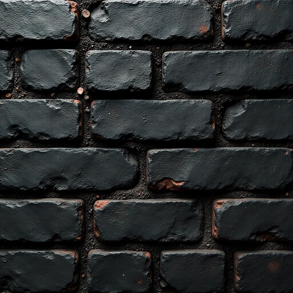 Close-Up Dark Brick Wall Texture for Backgrounds