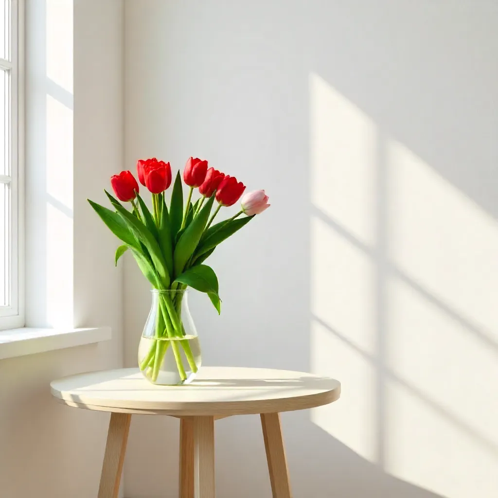 Minimalist Indoor Bouquet on a Table