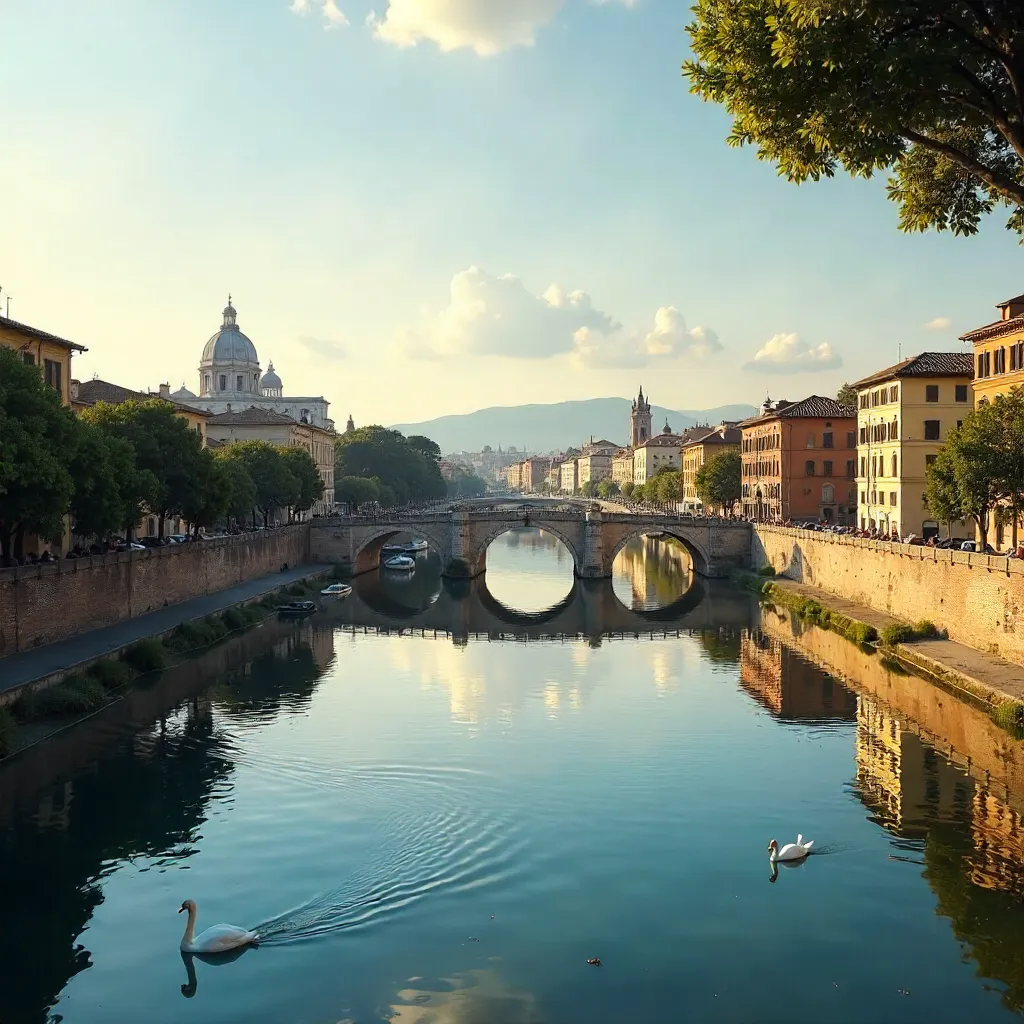 Rome by the Tiber: Historic Architecture and Tranquility