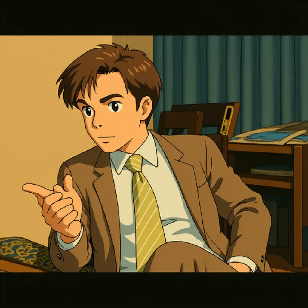 Aaron Sorkin in The Social Network (2010) - Anime style