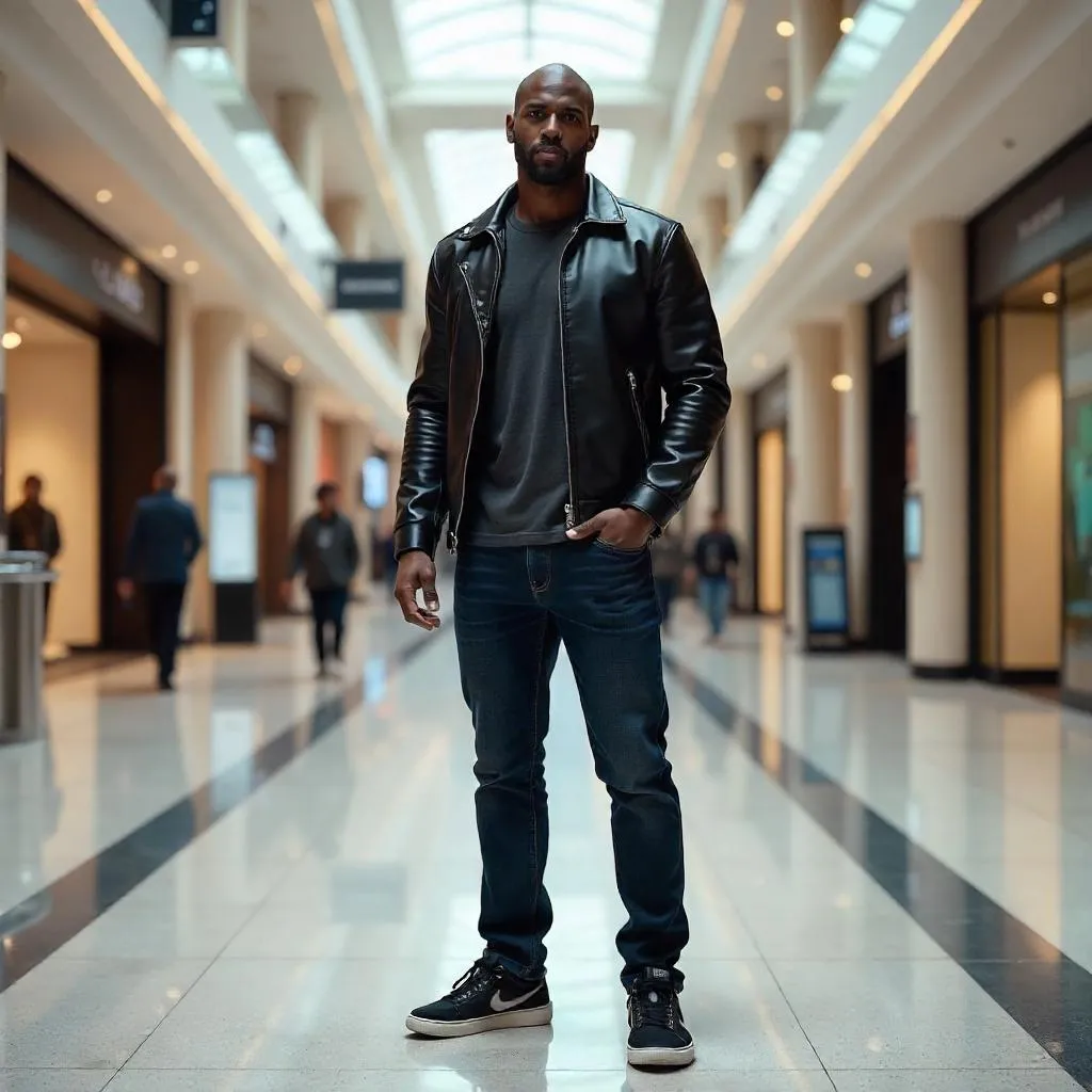 Strength and Style: 3D Render in a Mall