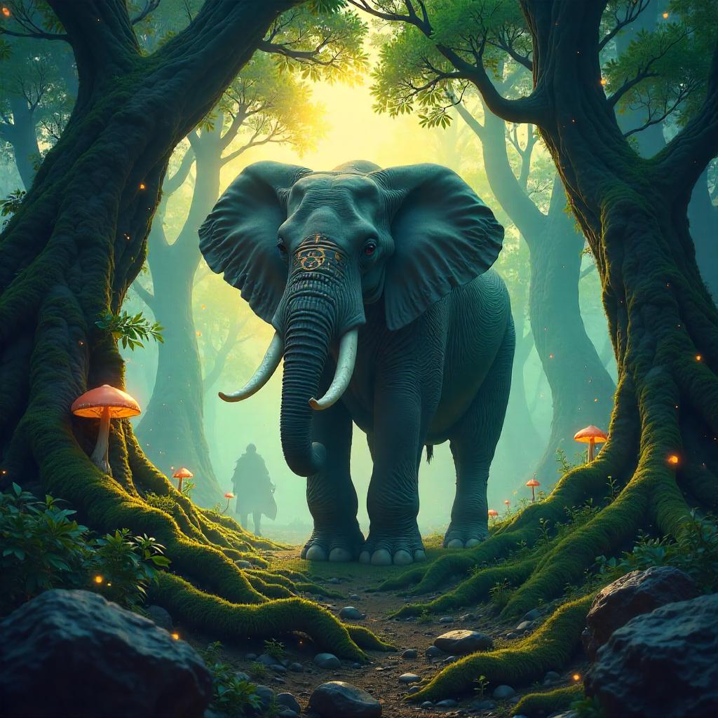 Elephant in an Enchanted Grove – Concept Art