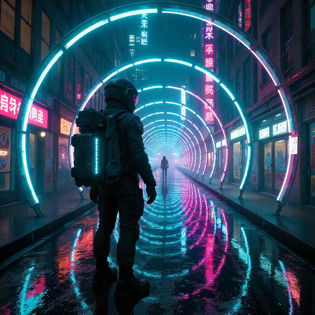 Kaleidoscopic Cyberpunk Explorer