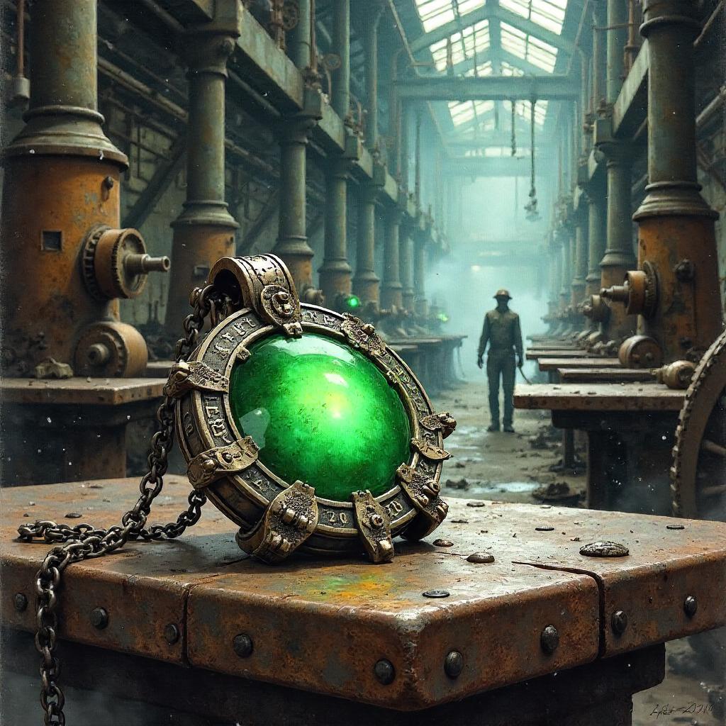 Cursed Amulet in a Steam-Powered Gear Factory