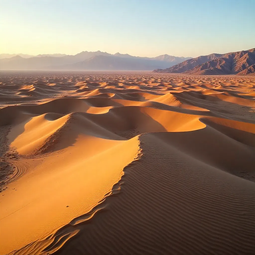 Windswept Geometry: Aerial Dunes and Peaks