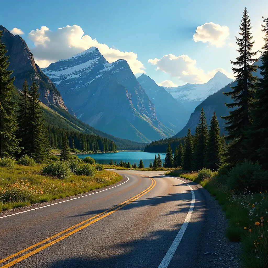 Road to the Majestic Peaks of Jasper National Park