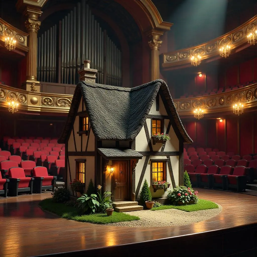 Photorealistic Cottage Inside a Grand Concert Hall