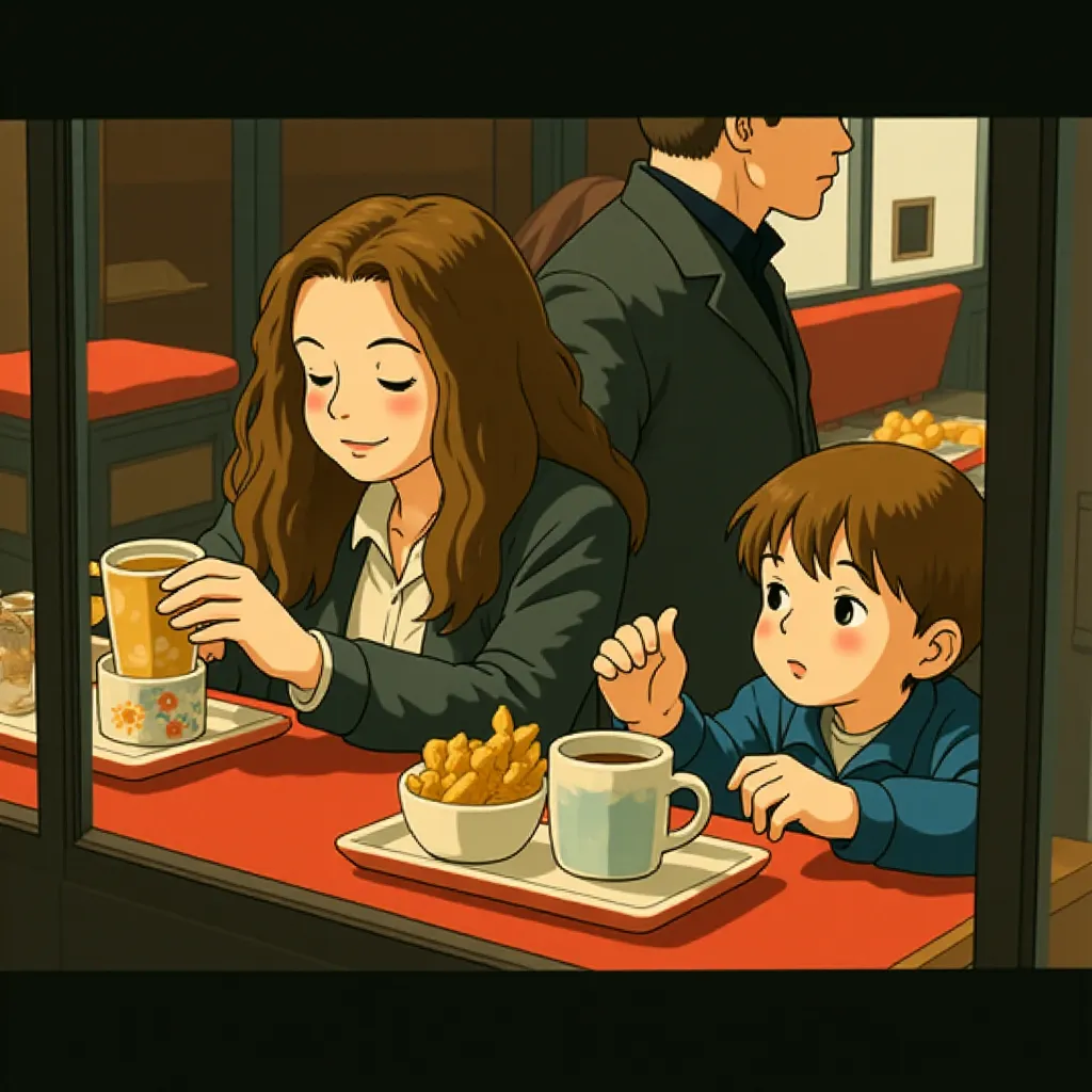 Brie Larson and Jacob Tremblay in Room (2015) - Anime style