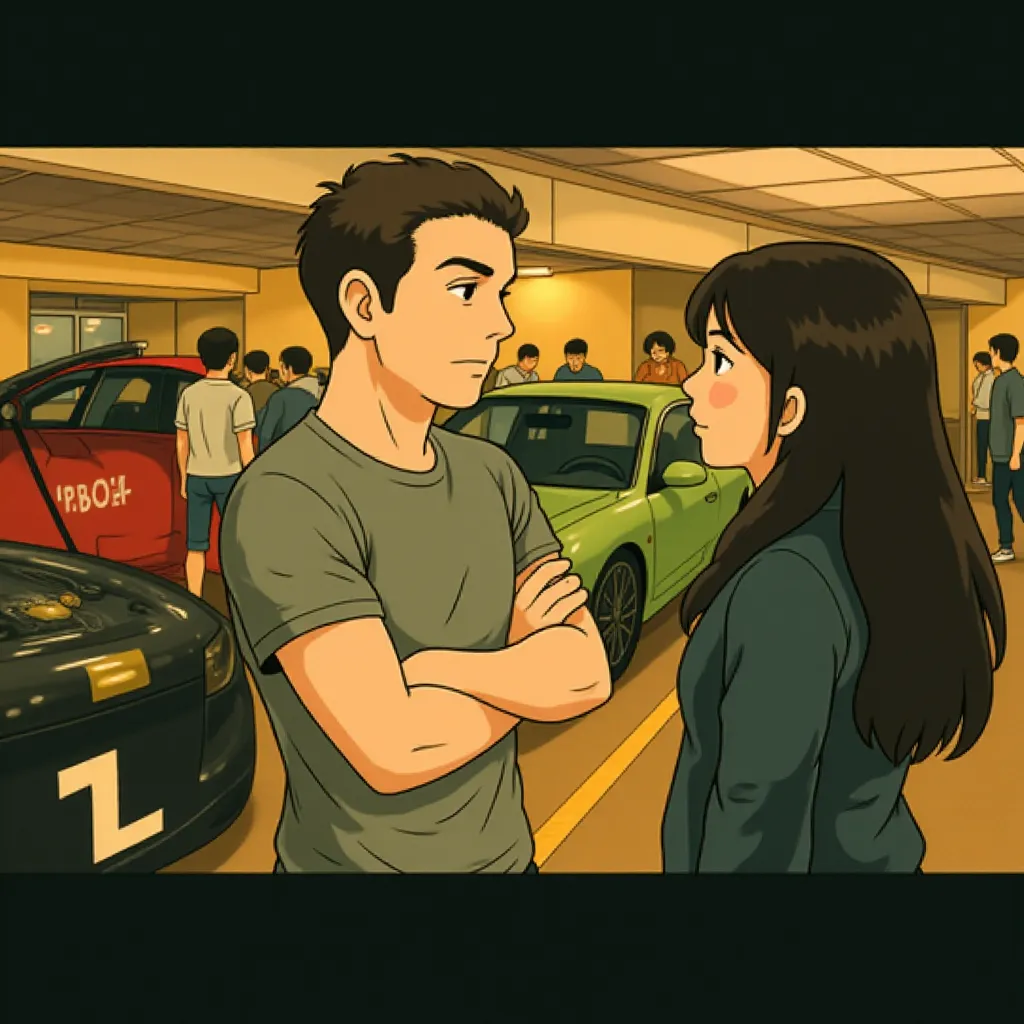Lucas Black and Nathalie Kelley in The Fast and the Furious: Tokyo Drift (2006) - Anime style