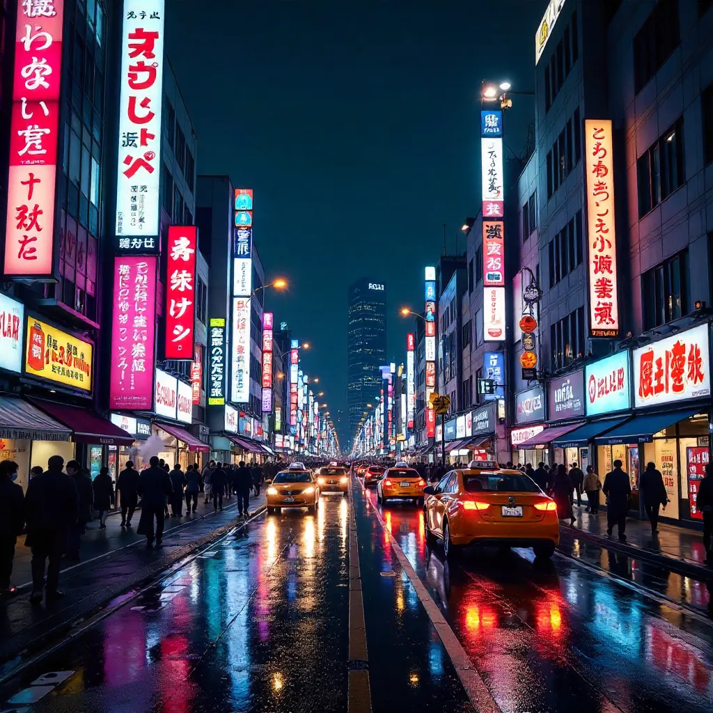 Neon Nights in Chuo Ward, Tokyo