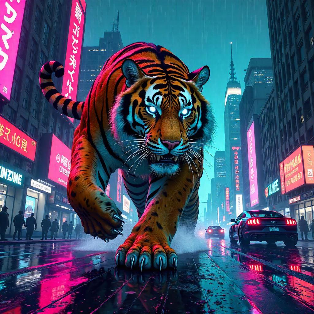 Neon Tiger: Cyberpunk City Rampage