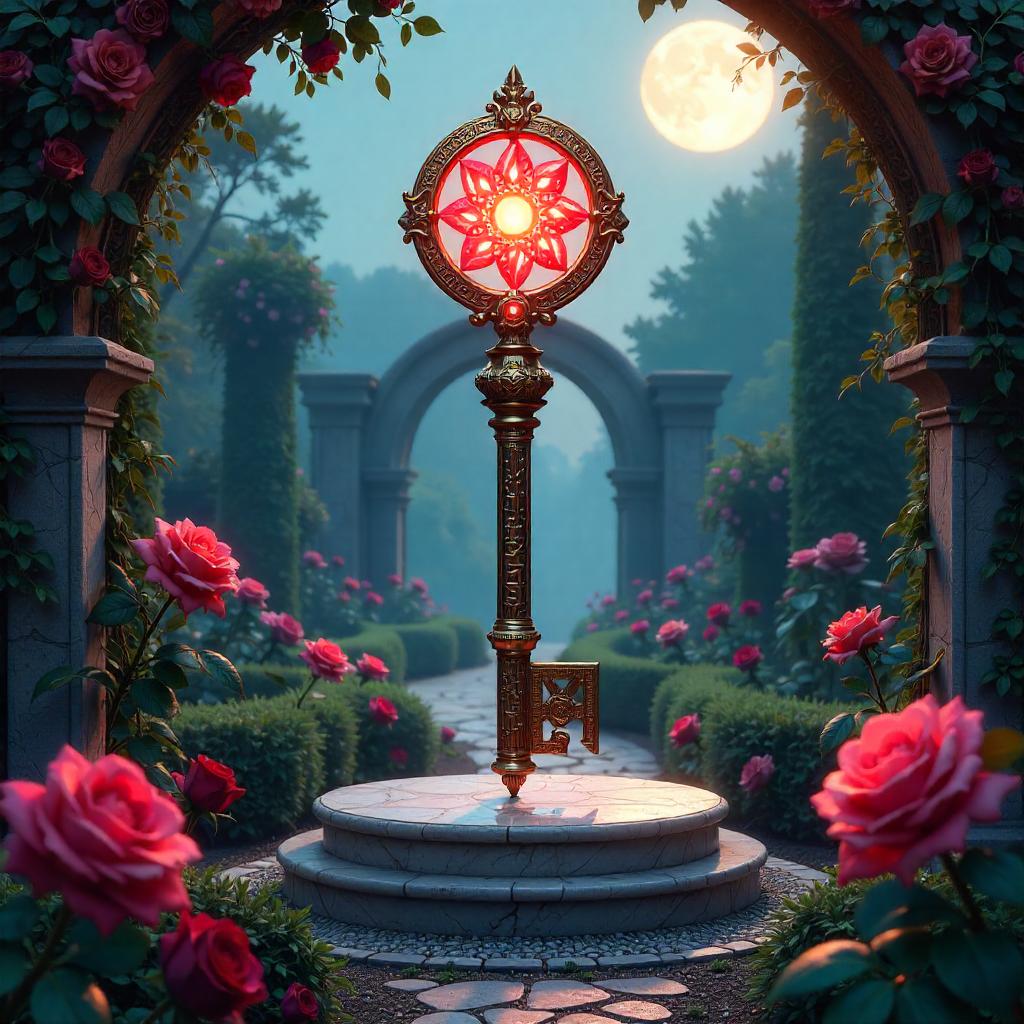 Dimensional Key in a Rose Garden – Concept Art