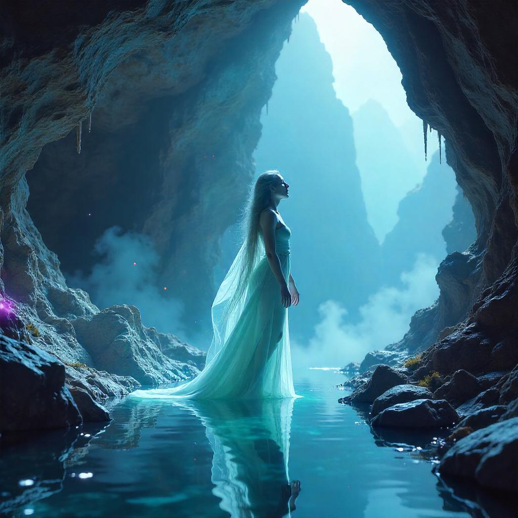 Banshee of the Crystal Cave 3D Render