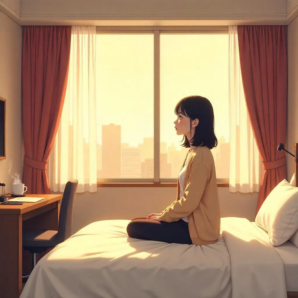 Whispered Dawn in a Contemporary Hotel Room