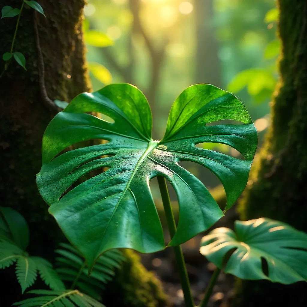 Monstera in Colombia's Lush Rainforest
