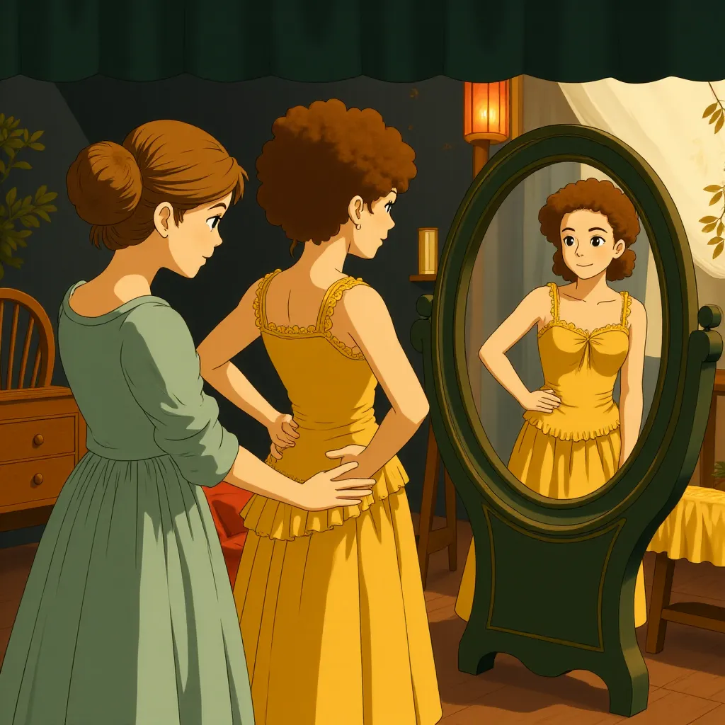 Sophie McShera and Lily James in Cinderella (2015) - Anime style