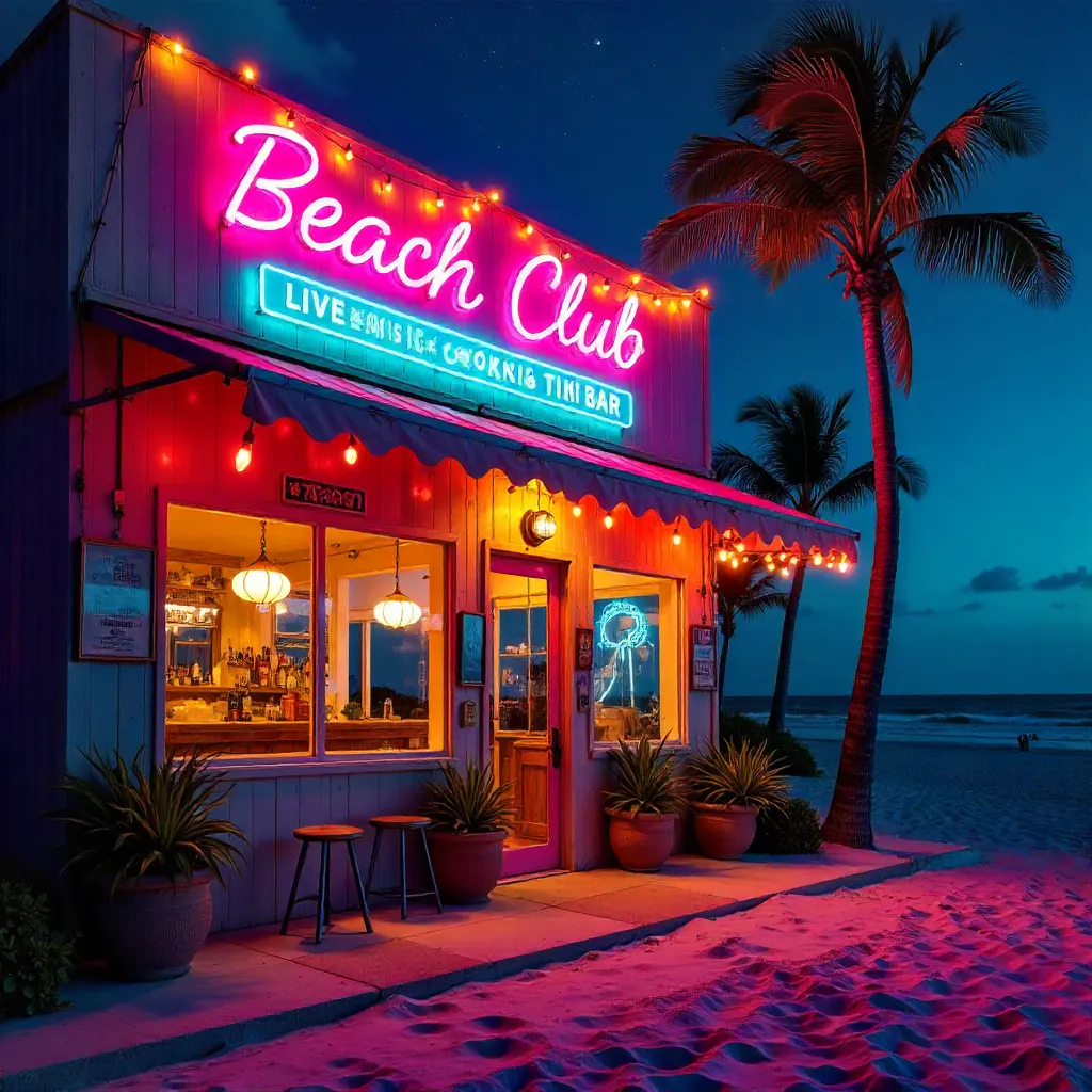 Neon Night at Padre Island Beach Club Storefront