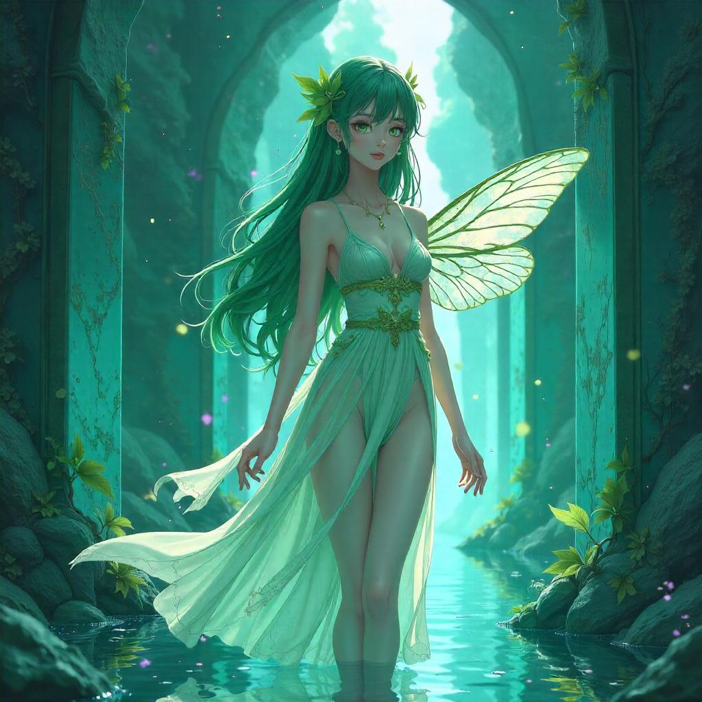 Echoing Reflections: Anime Nymph in a Mirror Dimension