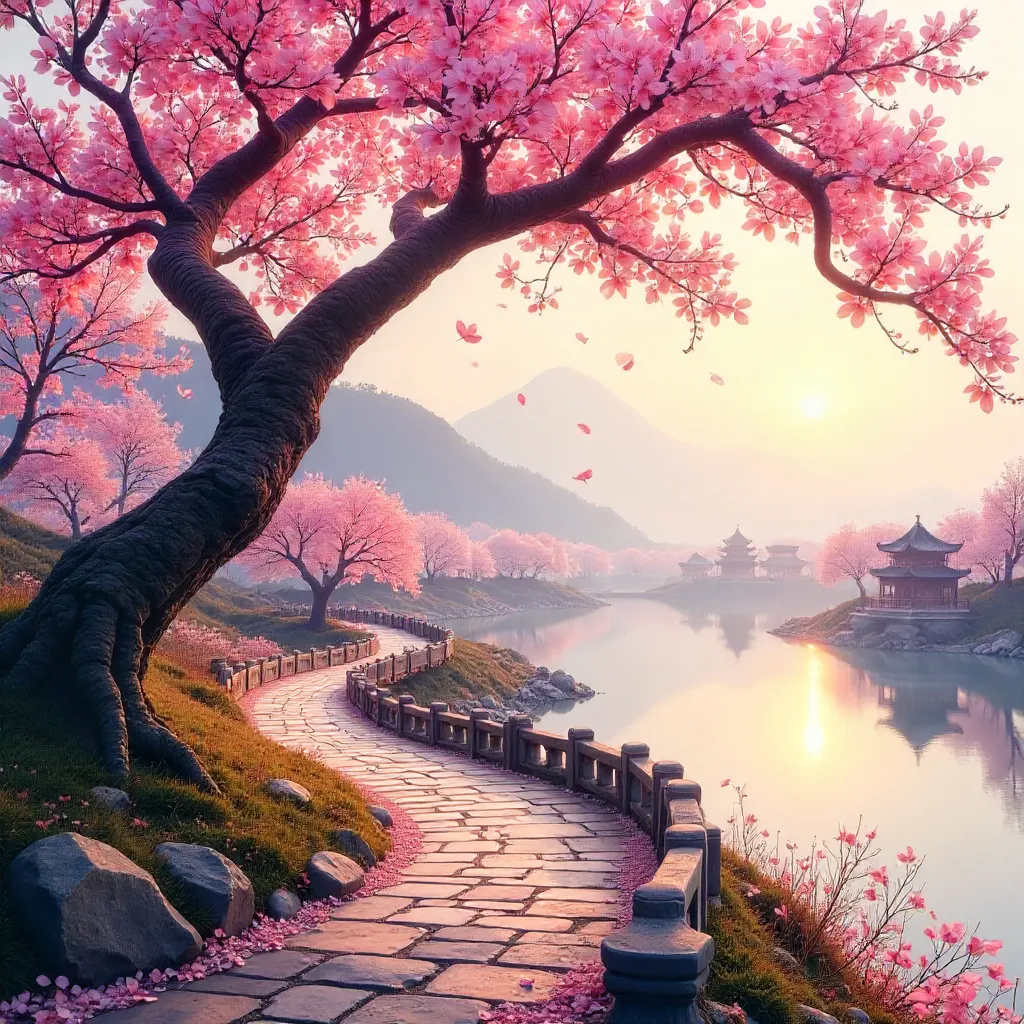 Nanjing Spring Plum Blossoms: Serene Landscape