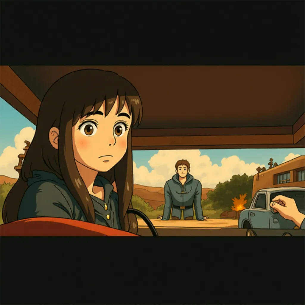 Anya Taylor-Joy in Furiosa: A Mad Max Saga (2024) - Ghibli style