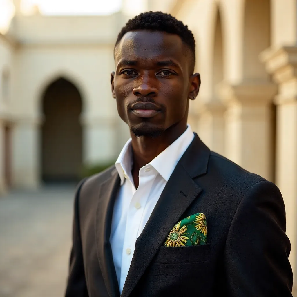 Elegant Zaria Portrait: Confident Young Man