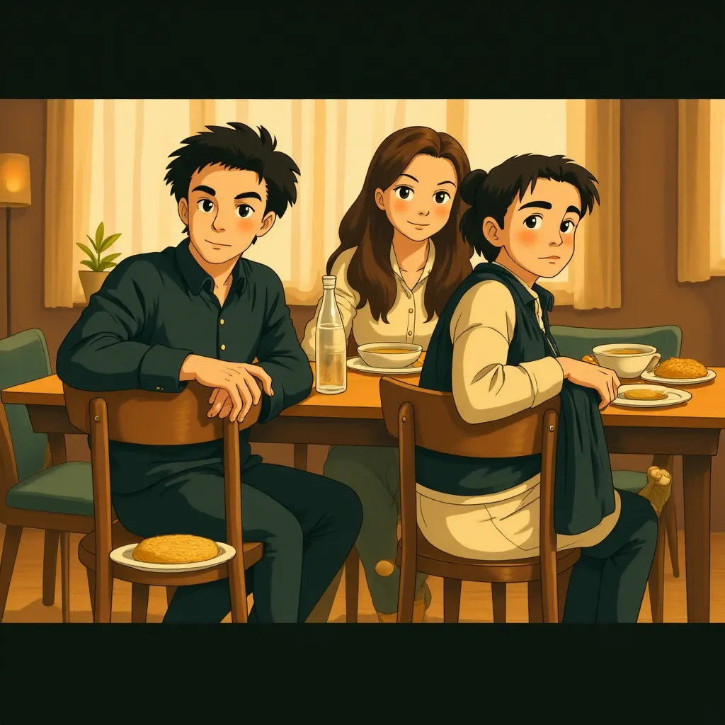 Rachel Weisz, Scarlett Johansson, and Florence Pugh in Black Widow (2021) - Anime style