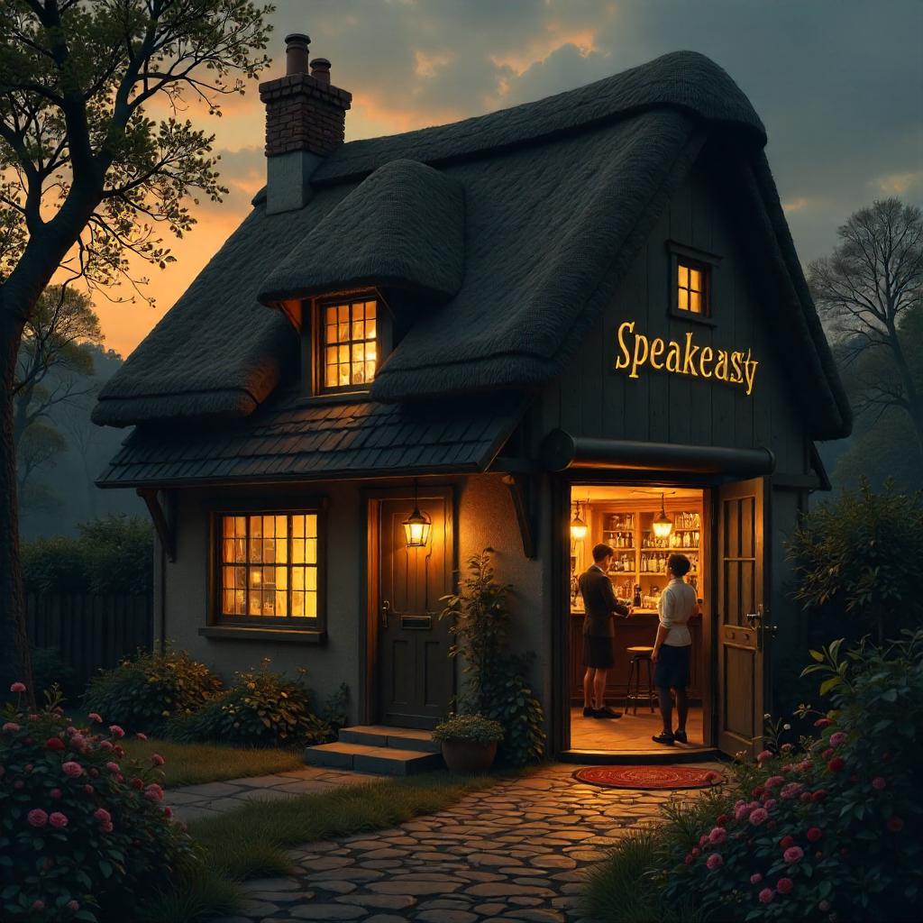 Whispers of Jazz in a Cottage Speakeasy