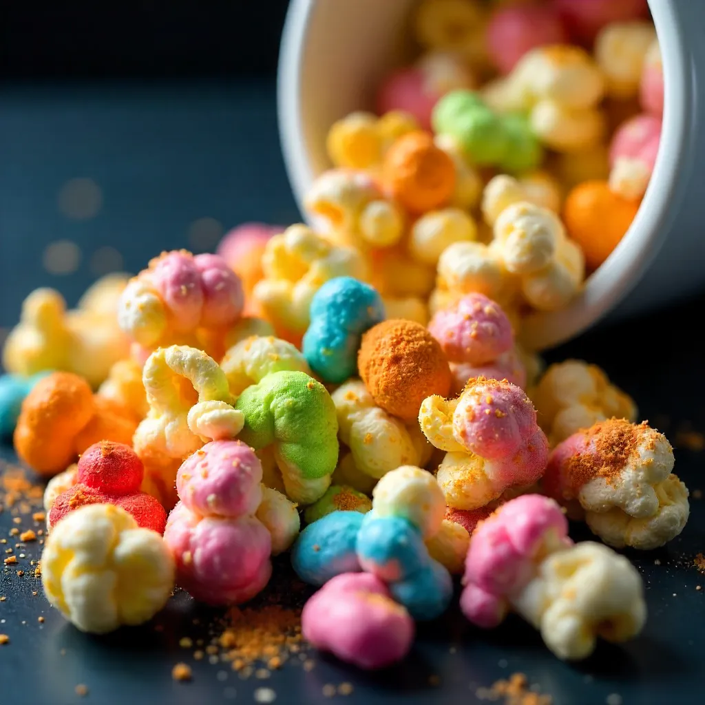 Spectrum of Multicolored Popcorn: Texture and Flavor