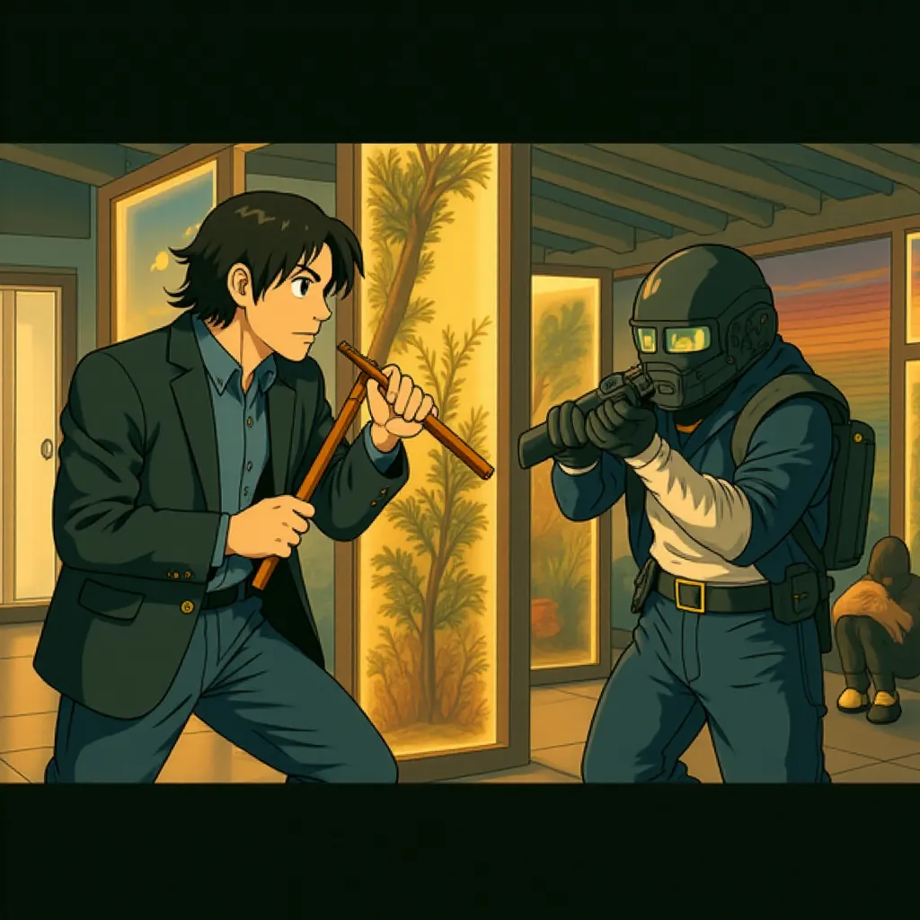 Keanu Reeves in John Wick: Chapter 4 (2023) - Anime style