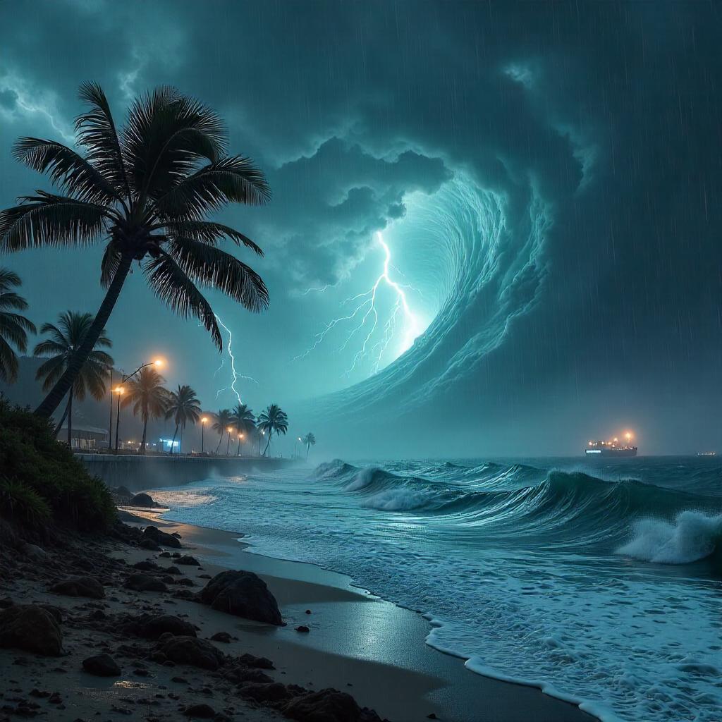 Photoreal Hurricane in a Thunderstorm