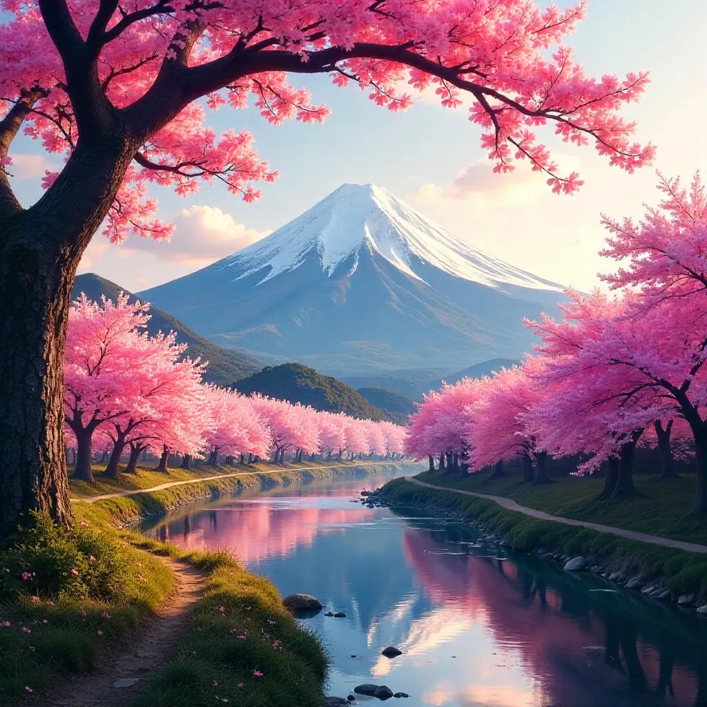 Cherry Blossom Frame: Mount Fuji in Fujinomiya