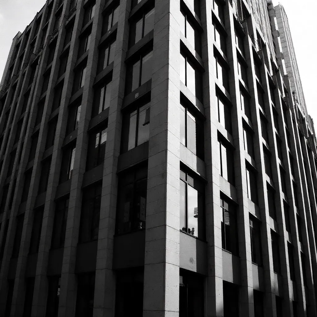 Vertical Rhythm in Black and White Architecture