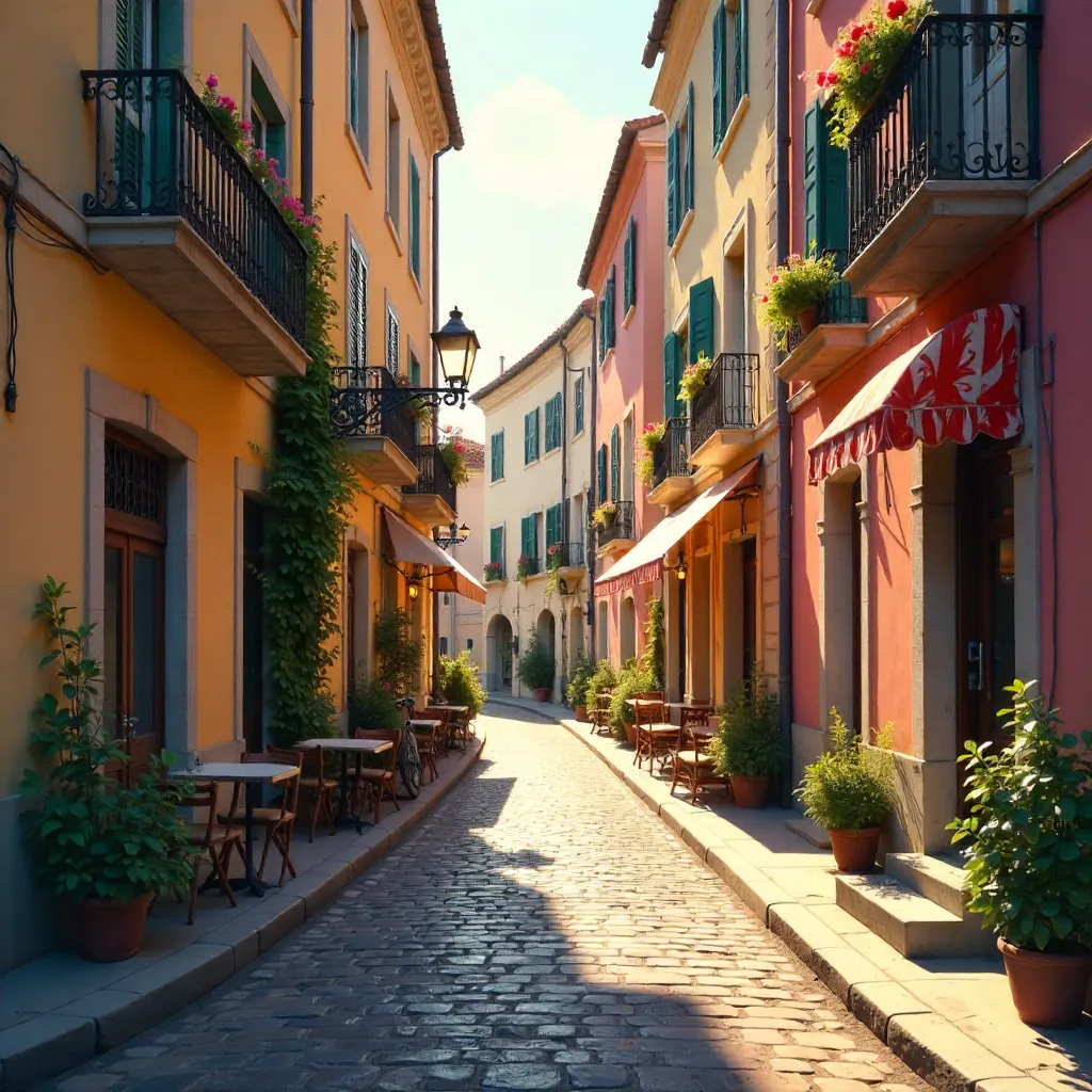 Pastel Alleys of a Historic European City