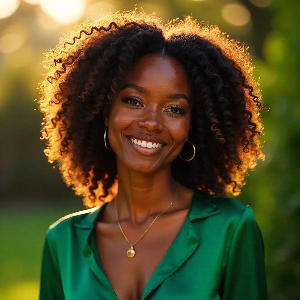 Golden-hour Portrait of a Black Woman